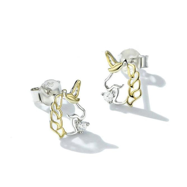 Silver Unicorn Earrings
